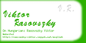viktor rasovszky business card
